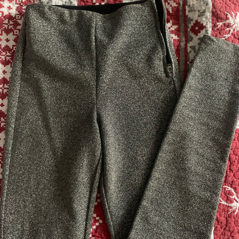 H&M Silver Glitter Leggings